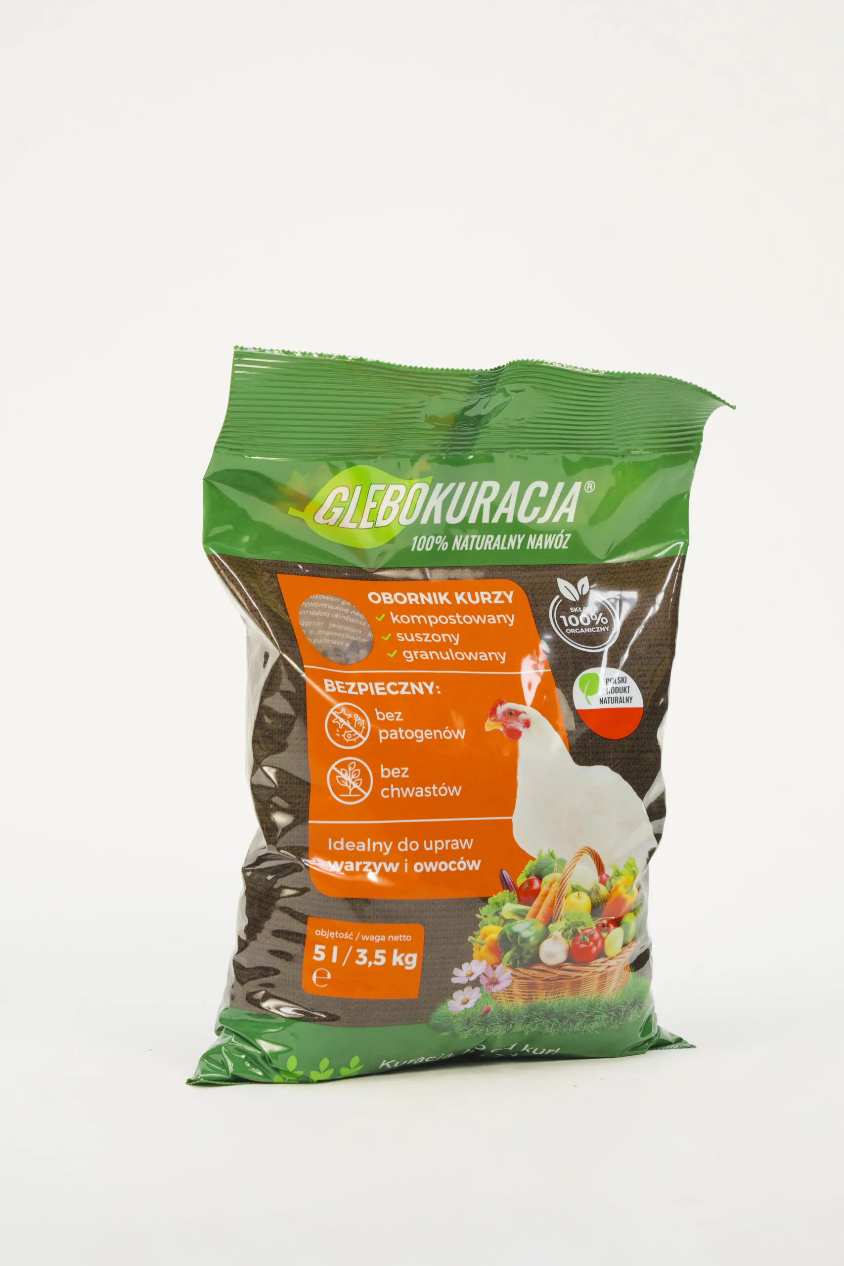 Organischer granulierter Hühnermistdünger 20 l (14 kg) Glebokuracja