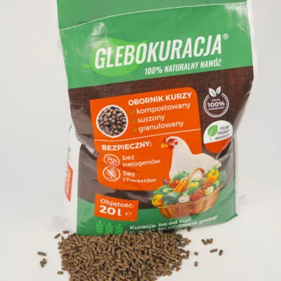 Organischer granulierter Hühnermistdünger 20 l (14 kg) Glebokuracja
