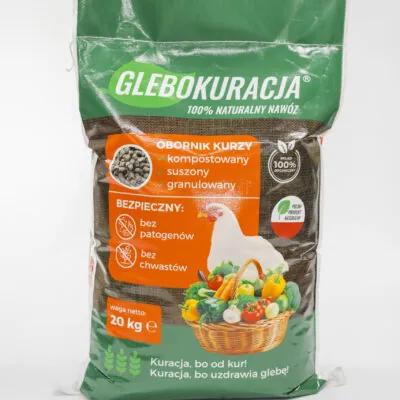 Organischer granulierter Hühnermist 28L (20kg) Dünger Glebokuracja