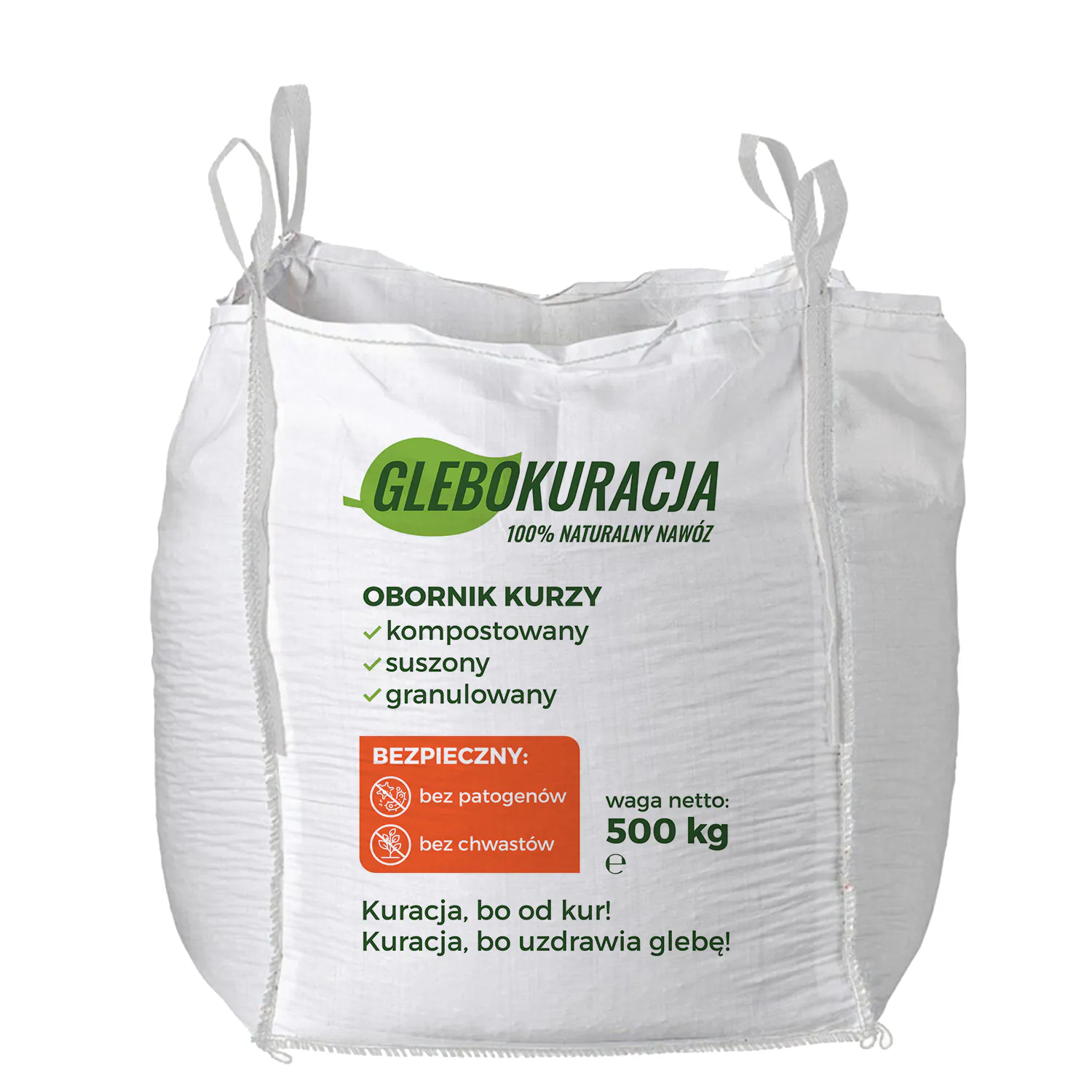 Organischer granulierter Hühnermist BIG-BAG (500kg) Dünger Glebokuracja